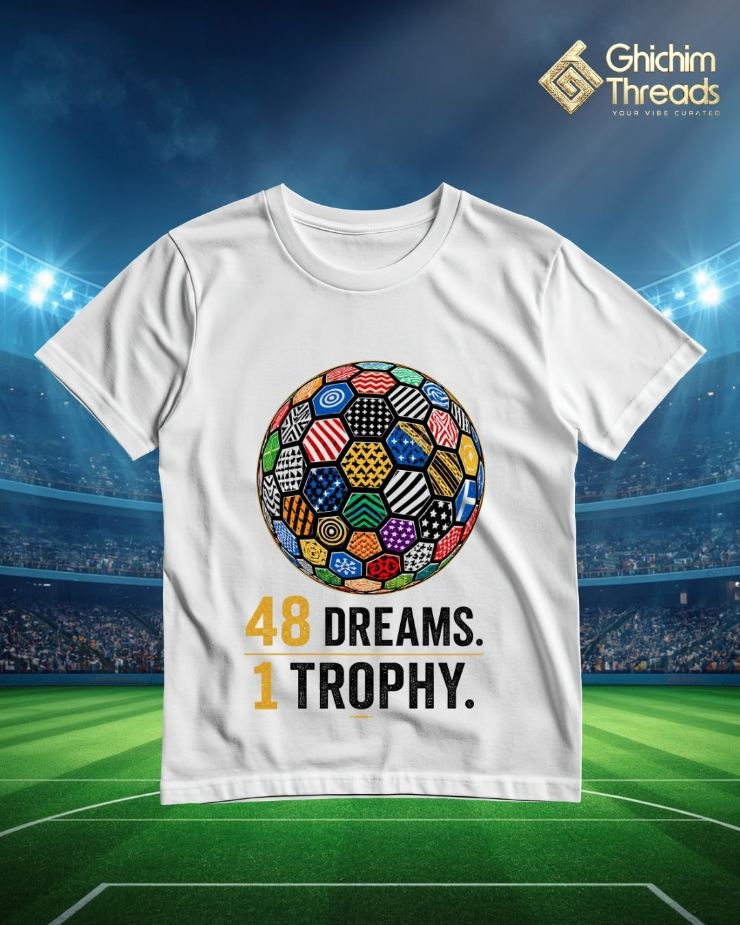 48 Dreams 1 Trophy Football Graphic T-Shirt