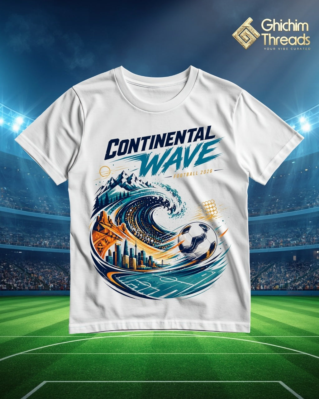 Continental Wave Football 2026 Graphic T-Shirt