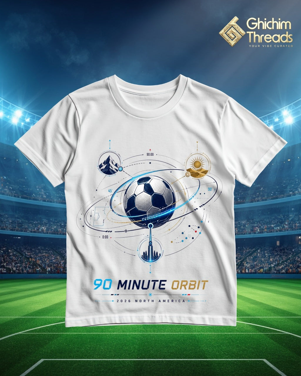 90 Minute Orbit Football Graphic T-Shirt