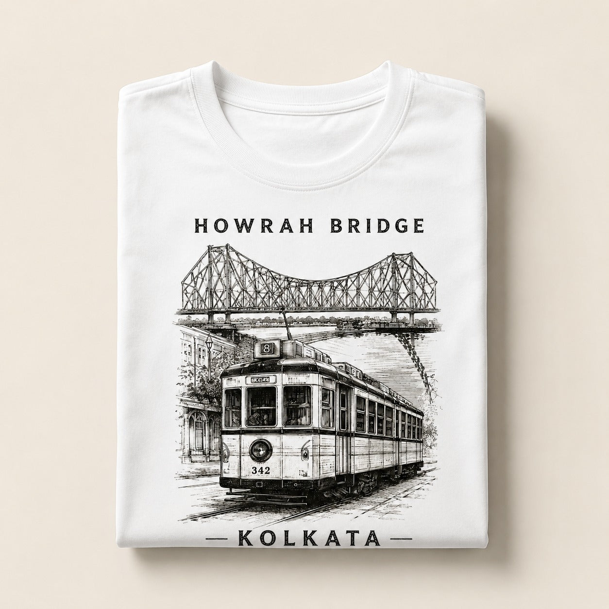 Howrah Bridge Kolkata Graphic T-Shirt