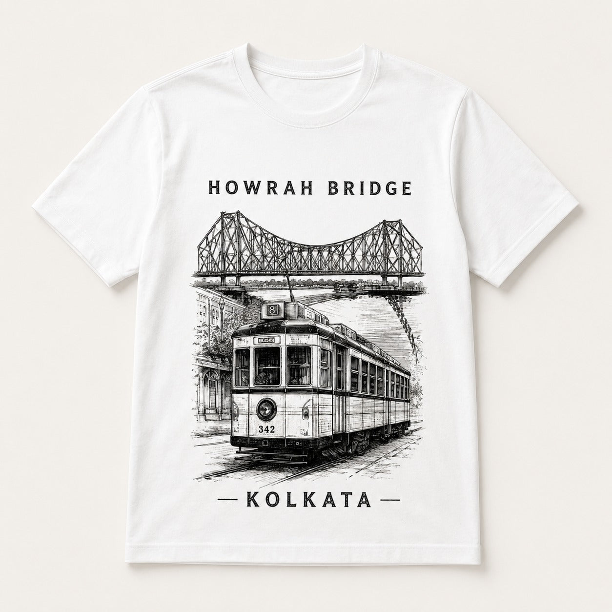 Howrah Bridge Kolkata Graphic T-Shirt