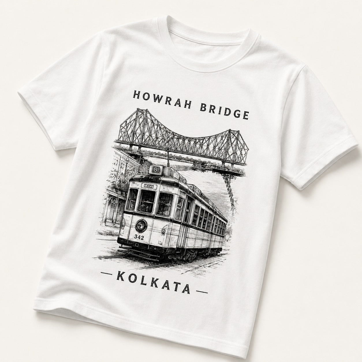 Howrah Bridge Kolkata Graphic T-Shirt