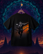 Black Hanuman Warrior Graphic T-Shirt