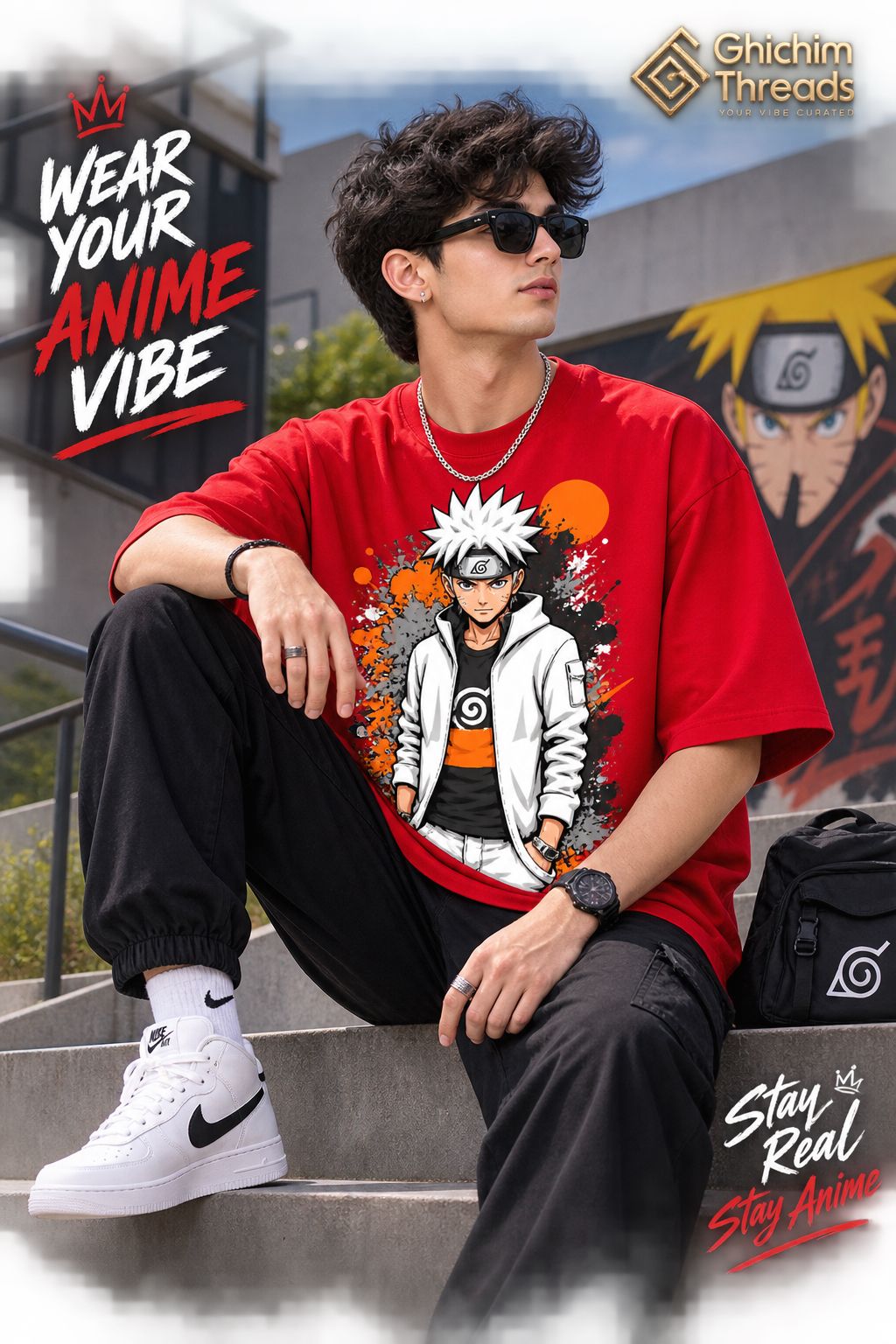 Anime Drip 210 GSM Oversized Tee