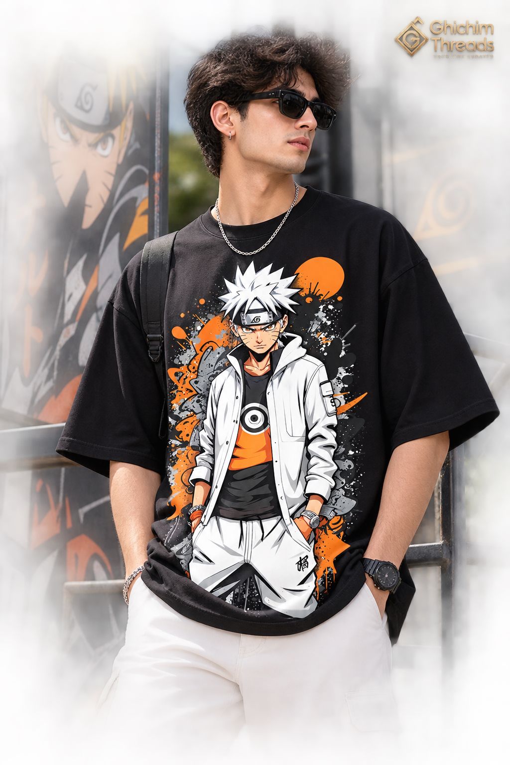 Anime Drip 210 GSM Oversized Tee