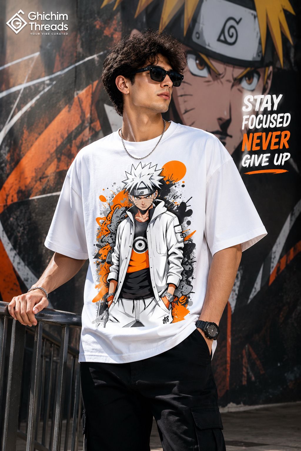 Anime Drip 210 GSM Oversized Tee