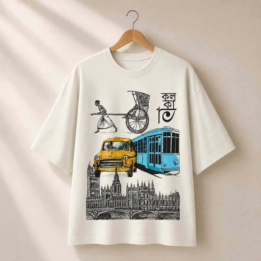 Kolkata Icons Bengali Graphic T-Shirt