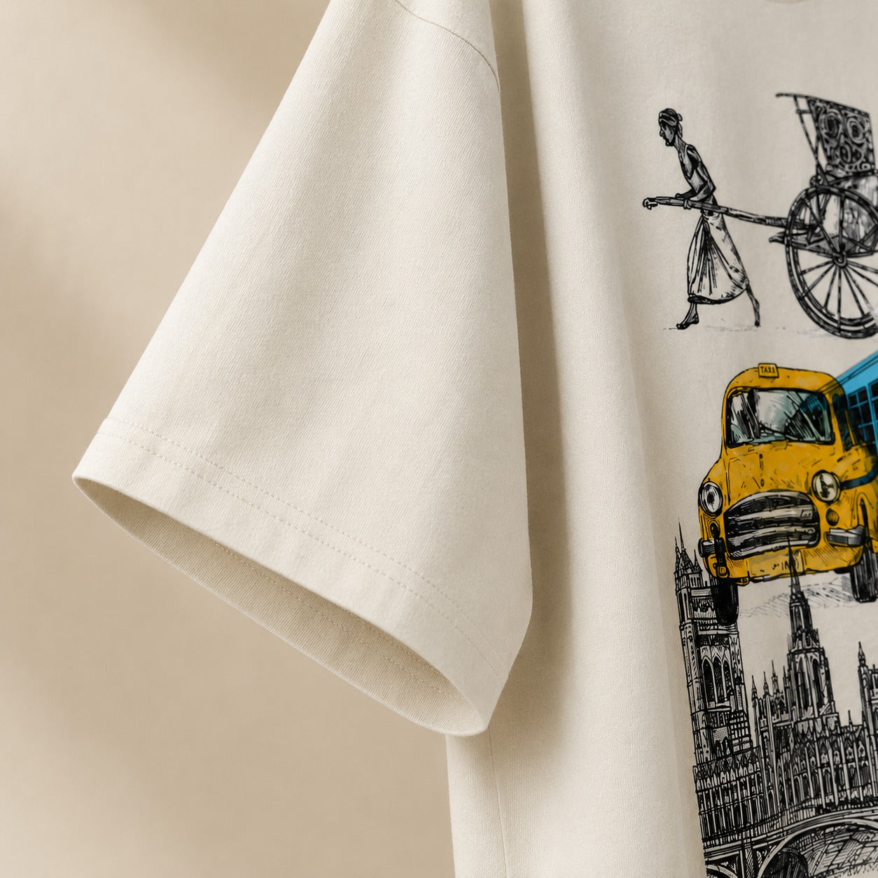 Kolkata Icons Bengali Graphic T-Shirt