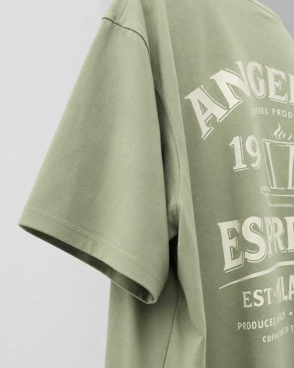 Angelo's Espresso Coffee Oversized Graphic T-Shirt