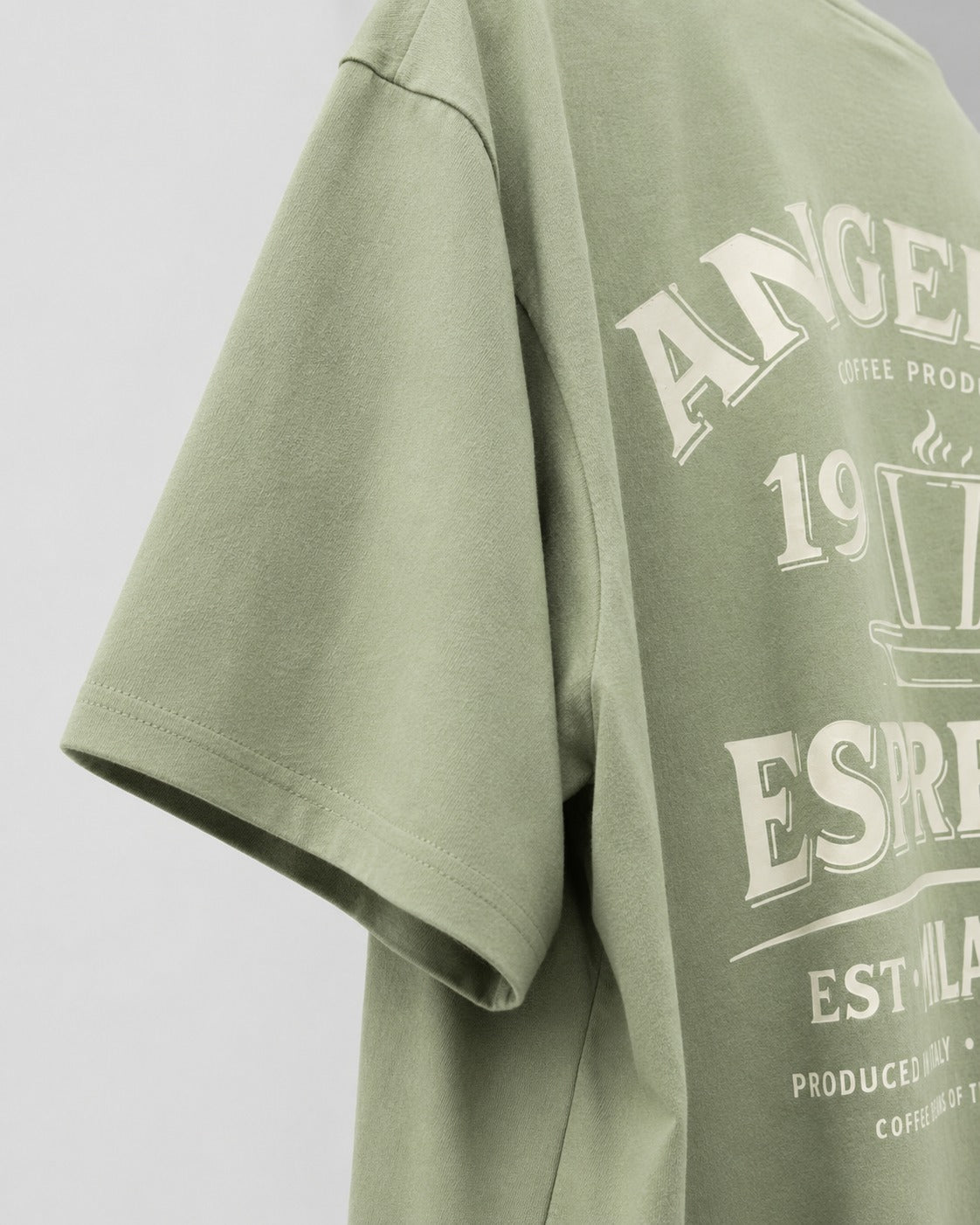 Angelo's Espresso Coffee Oversized Graphic T-Shirt