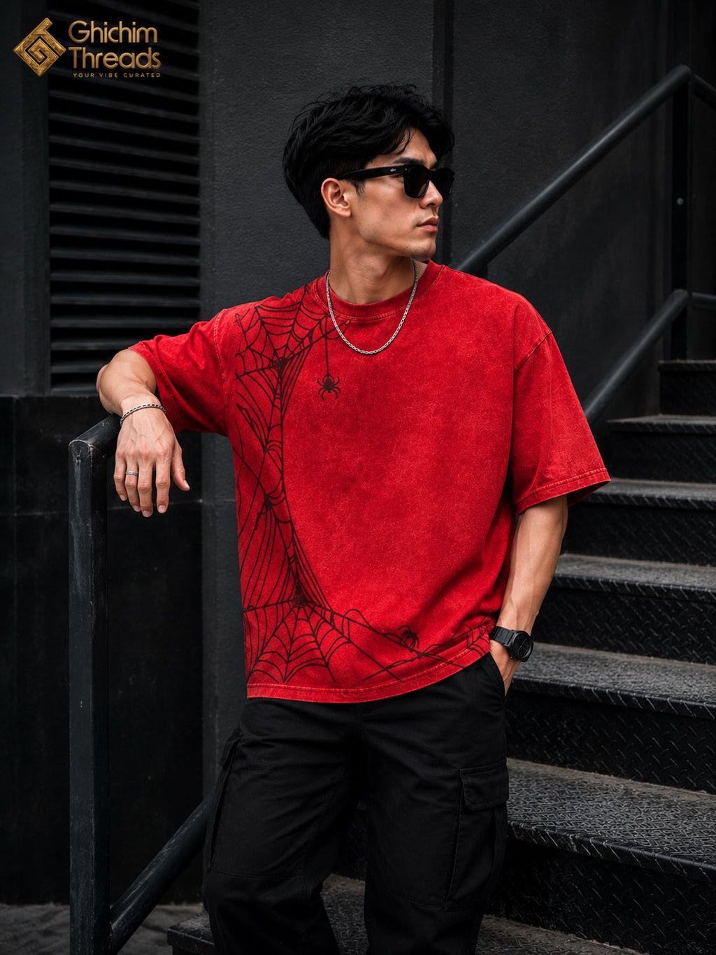 Spider Web Oversized T-Shirt