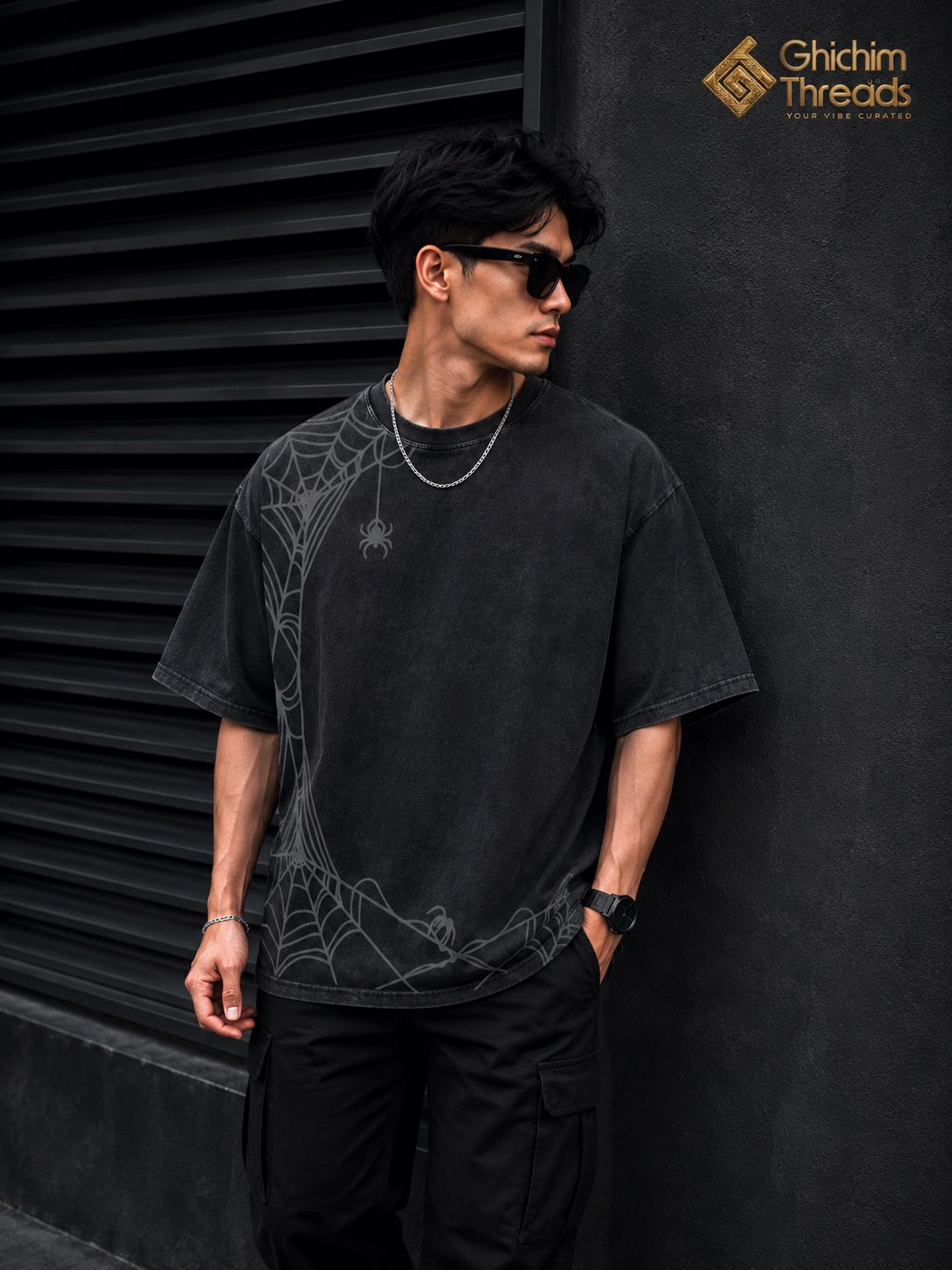 Spider Web Oversized T-Shirt