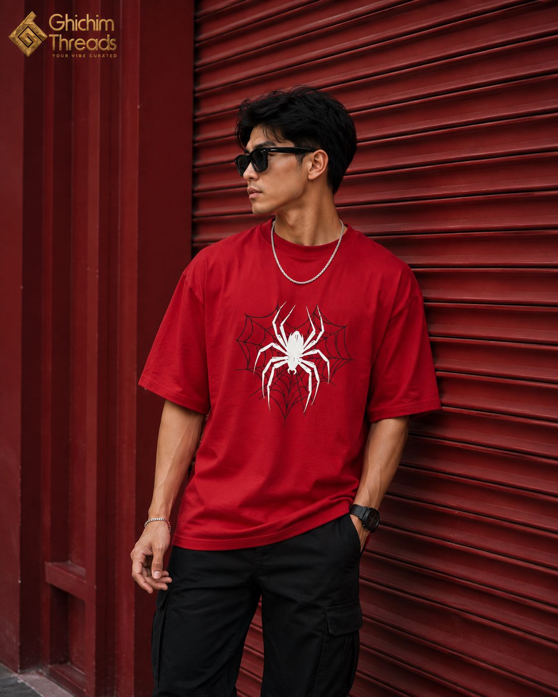 Spider Web Oversized T-Shirt