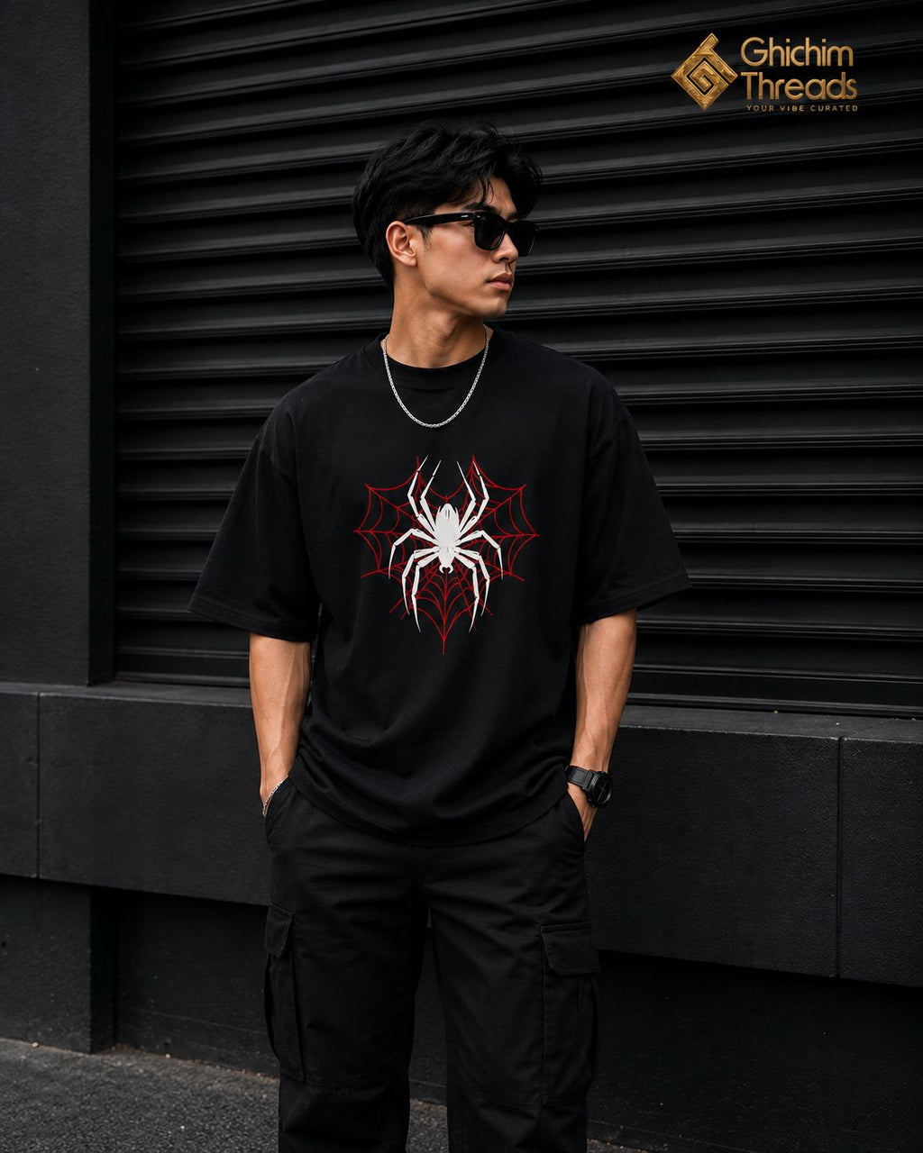 Spider Web Oversized T-Shirt