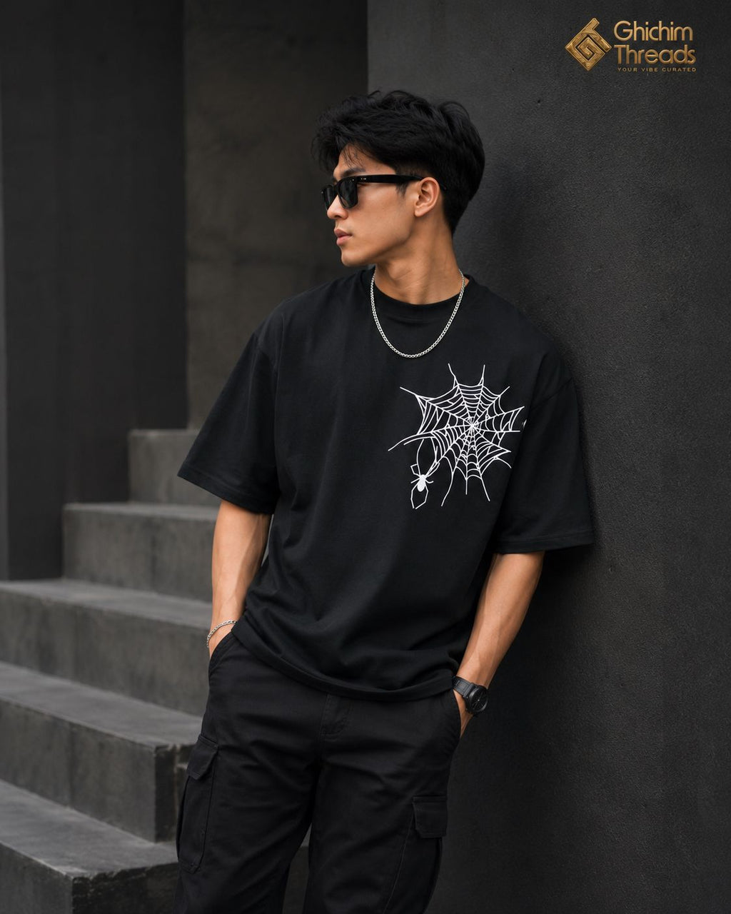 Spider Web Oversized T-Shirt