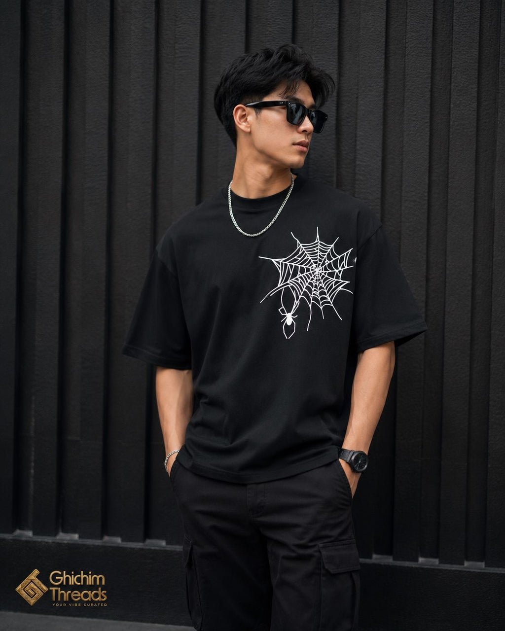 Spider Web Oversized T-Shirt