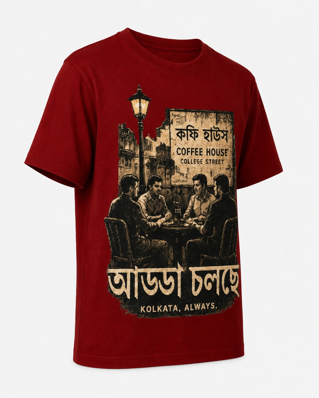 Coffee House Adda Cholche Kolkata Graphic T-Shirt
