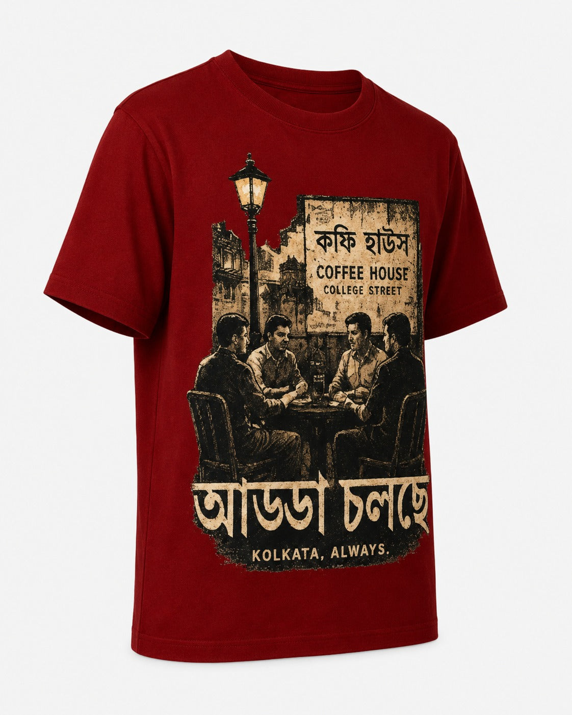 Coffee House Adda Cholche Kolkata Graphic T-Shirt
