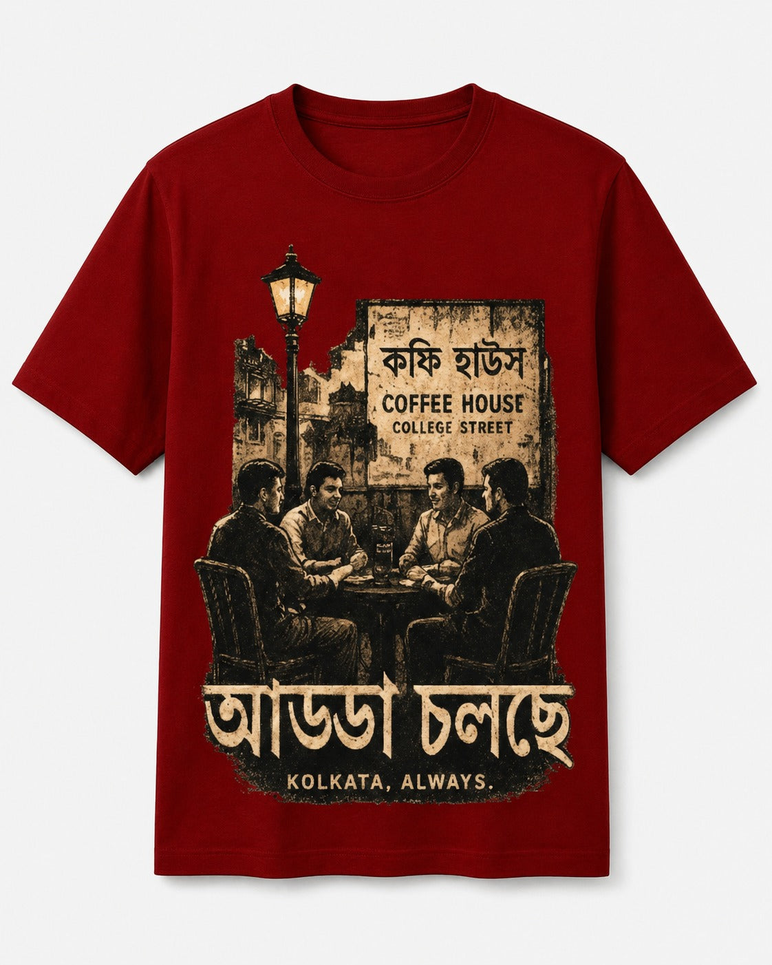 Coffee House Adda Cholche Kolkata Graphic T-Shirt Secondary image