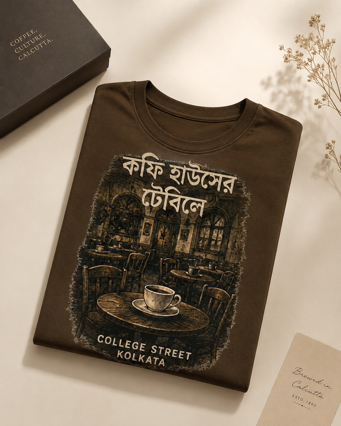 Coffee Houser Table College Street Kolkata Graphic T-Shirt