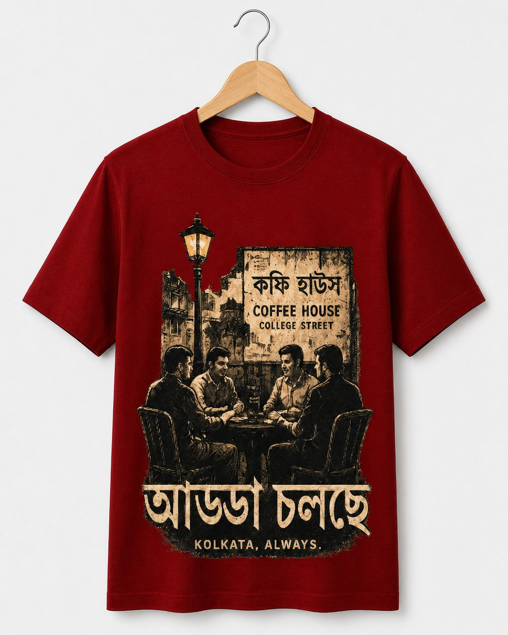 Coffee House Adda Cholche Kolkata Graphic T-Shirt