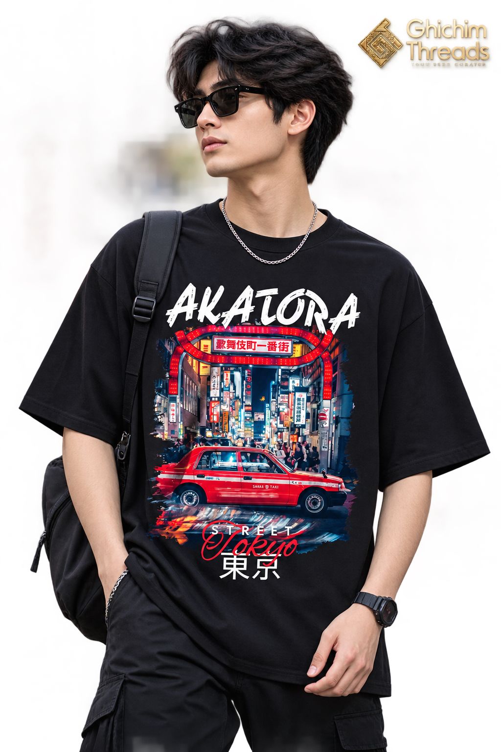 AKATORA Tokyo Street Story – 210 GSM Oversized T-Shirt