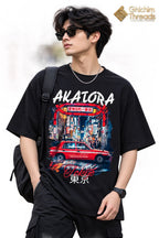 AKATORA Tokyo Street Story – 210 GSM Oversized T-Shirt