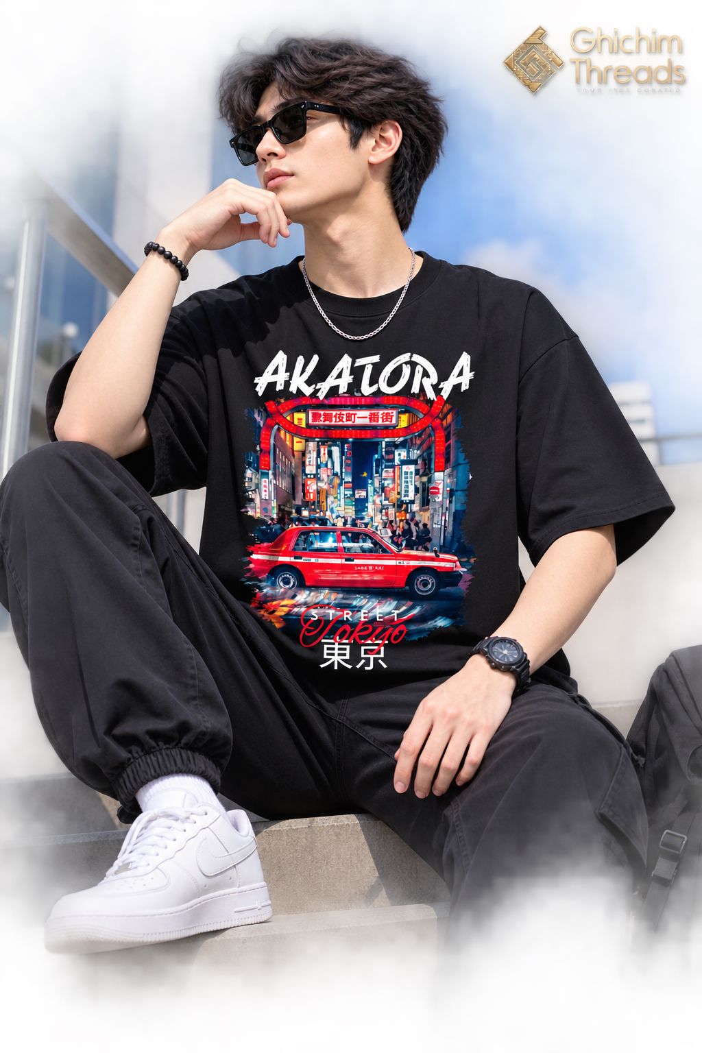 AKATORA Tokyo Street Story – 210 GSM Oversized T-Shirt