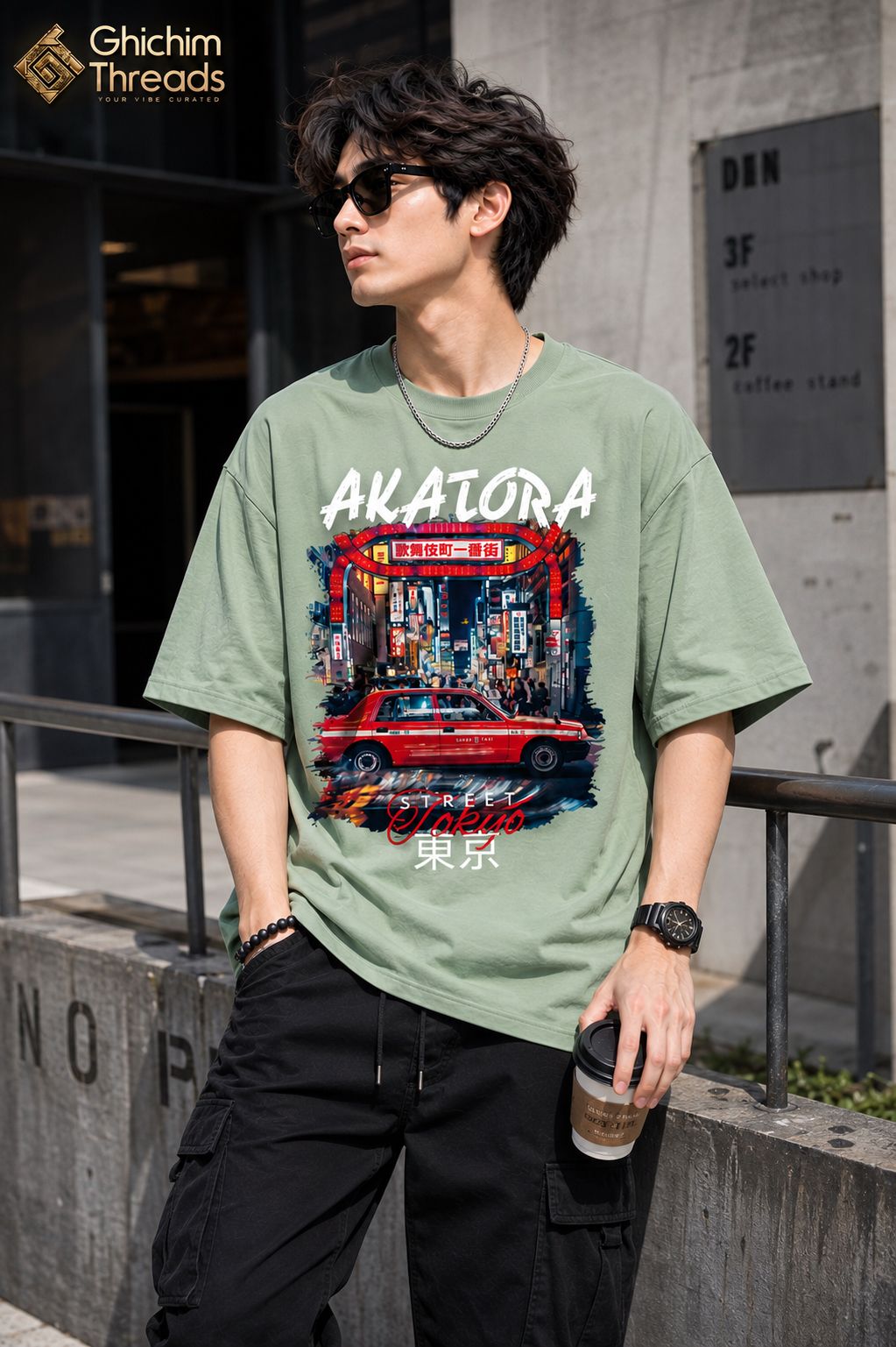 AKATORA Tokyo Street Story – 210 GSM Oversized T-Shirt