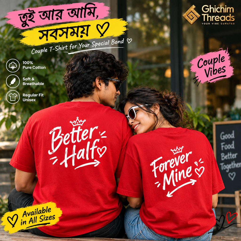 Different Hearts. One Beat. ❤️ | Couple T-Shirts That Speak Your Love