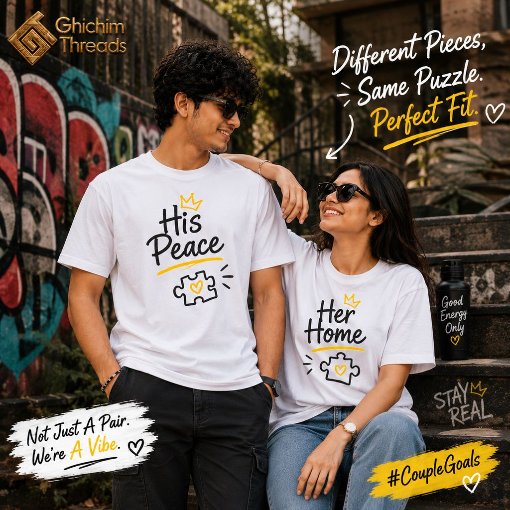 His Peace Her Home – Couple Matching T-Shirt Set ❤️