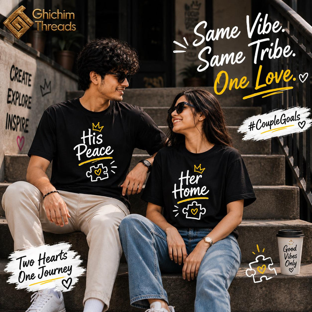 His Peace Her Home – Couple Matching T-Shirt Set ❤️