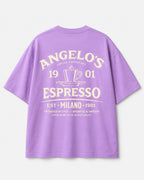 Angelo's Espresso Coffee Oversized Graphic T-Shirt