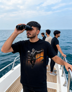 Black Hanuman Warrior Graphic T-Shirt