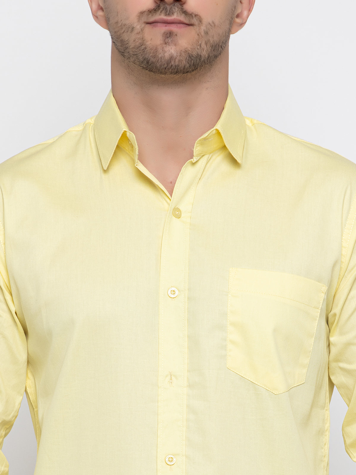 Men Regular Fit Solid Spread Collar Casual Shirt Secondary image